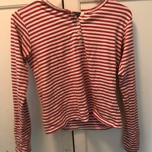 Brandy Melville red and white top